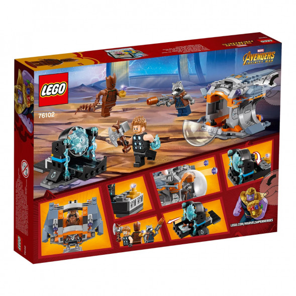 Конструктор LEGO Super Heroes 76102 Война бесконечности: В поисках оружия Тора в Нижнем Тагиле