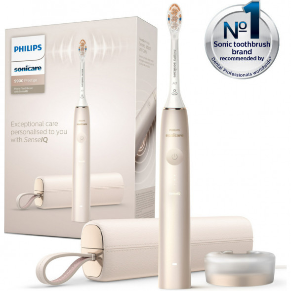 Звуковая зубная щетка Philips Sonicare 9900 Prestige HX9992, золотистое шампанское в Нижнем Тагиле