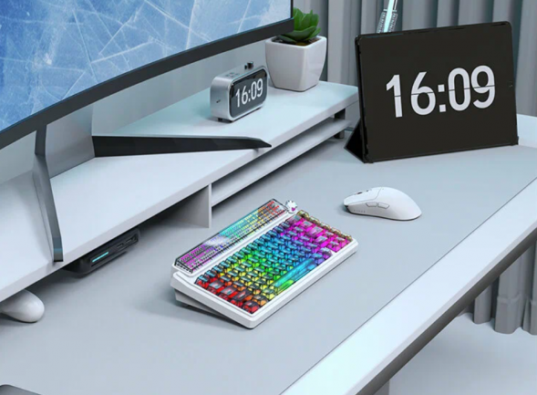Беспроводная игровая механическая клавиатура Ajazz Pixel 68, 8K, Hot-Swap, RGB, с матричным LED экраном в Нижнем Тагиле