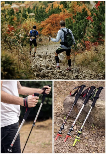 Треккинговая палка Naturehike 135 см, 1шт., серый/зеленый в Нижнем Тагиле
