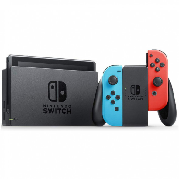 Игровая приставка Nintendo Switch rev.2 32 ГБ, красный/синий в Нижнем Тагиле