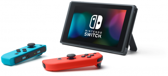 Игровая приставка Nintendo Switch rev.2 32 ГБ, красный/синий в Нижнем Тагиле