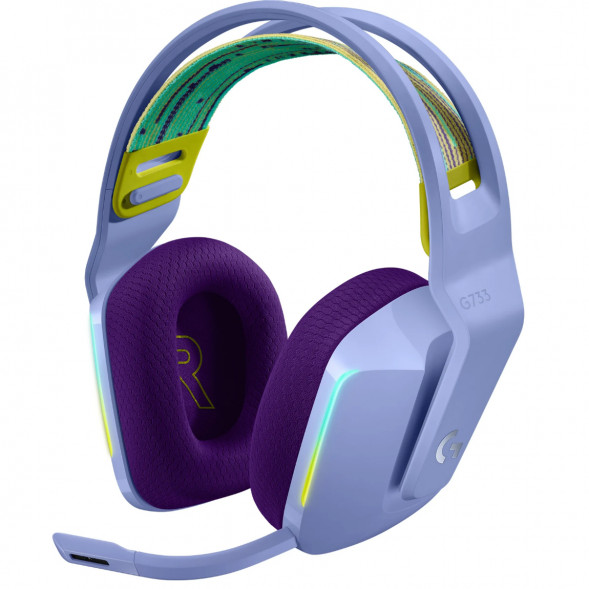 Игровая гарнитура Logitech G733 RGB Lightspeed Wireless, сиреневый в Нижнем Тагиле