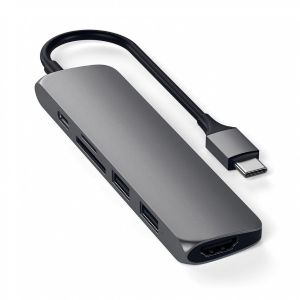 USB-C адаптер Satechi Type-C Slim Multiport Adapter V2 (ST-SCMA2M) в Нижнем Тагиле