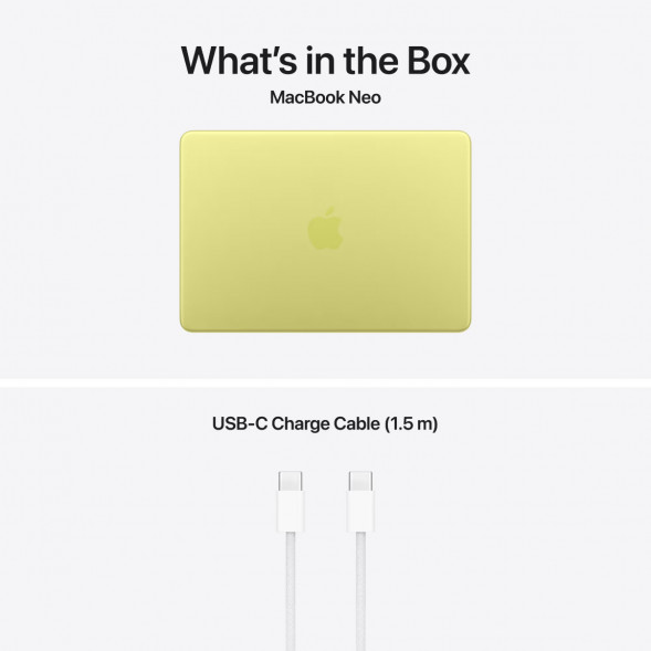 Ноутбук Apple MacBook Neo MHFE4 (A18 Pro 5-Core GPU, 8/512GB), Желтый/Citrus в Нижнем Тагиле