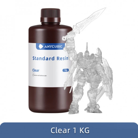 Фотополимерная смола Anycubic Standard Resin для 3D принтера Прозрачная (Clear), 1 кг в Нижнем Тагиле