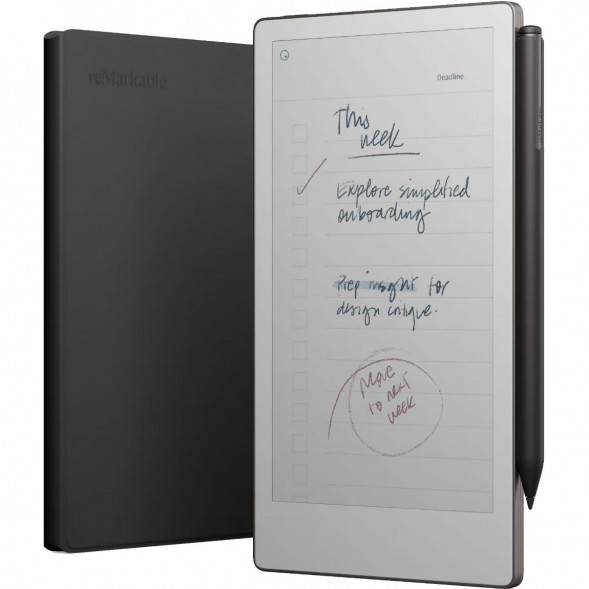 Графический планшет reMarkable Paper Pro Move + Стилус MarkerPlus + Чехол BookFolio Premium Leather, Black в Нижнем Тагиле