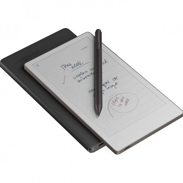 Графический планшет reMarkable Paper Pro Move + Стилус MarkerPlus + Чехол BookFolio Premium Leather, Black в Нижнем Тагиле